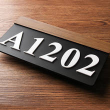 Placas de puerta de Villa de apartamento hechas a medida, cualquier letra, símbolos, señal de placa de puerta de número de casa, número de puerta 2024 - compra barato