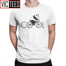 Cool Panda Riding On Bicycle Cycling Men Tshirt Chinese Cartoon Cute Animal Casual T-Shirt Cotton Gift 2024 - buy cheap