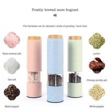 Wheat Straw Pepper Grinder Electric Without Battery Kitchen Convenient Fast Home Utility Tool Pink Green Blue Practical 2021 2024 - buy cheap