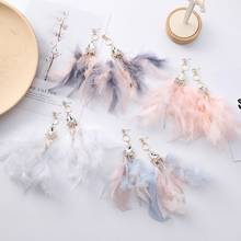 2020 New Arrive Fashion Boho Earrings for Women Temperament Fluffy Feather Dangle Pendant Statement Jewelry Ear Accessories 2024 - buy cheap