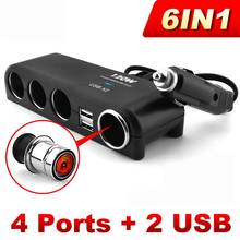 12V 24V Multi Socket Car Cigarette Lighter Splitter USB Charger Adapter Car Accessories 2024 - buy cheap