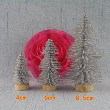 12Pcs Sisal Fiber Mini Christmas Tree 14Sizes Snow Frost Small Pine Tree DIY Craft Desktop Decoration Christmas Ornaments 2024 - buy cheap