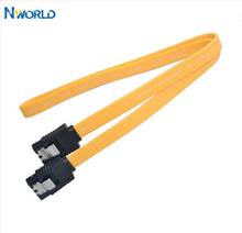 1 шт. желтый 90 градусов/прямой SATA кабель для жесткого диска SSD адаптер Блокировка защелка 45 см для материнской платы Asus MSI Gigabyte 2024 - купить недорого