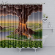 Aplysia Volcano Lava Decor Shower Curtain 72 x 72 Inches Volcano Eruption Waterproof Washable Bathroom Accessories  with Hooks 2024 - buy cheap