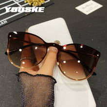 YOOSKE-gafas de sol de estilo ojo de gato para hombre y mujer, lentes de sol elegantes para conducir, con UV400, con montura de Metal Vintage 2024 - compra barato