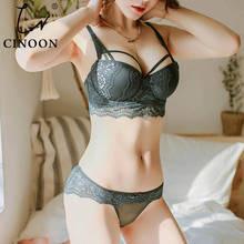 CINOON NEW Sexy Lace  Bandage Lingerie Set Charm Seduction Push Up Underwear Women Elegant Breathable Comfortable bra set 2024 - buy cheap