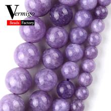 Natural Gem Stone Lilac Jades Round Beads For Jewelry Making 6/8/10/12mm Spacer Loose Beads Diy Bracelet Necklace 15‘’ Wholesale 2024 - buy cheap