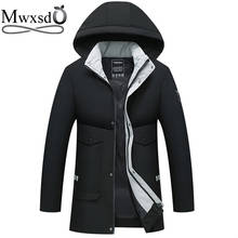 Mwxsd -30 chaqueta y Abrigo con capucha para hombre, Parka gruesa, cálida y larga, de piel, para invierno 2024 - compra barato