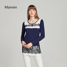 Marwin-suéteres informales de encaje con flores, suéter tejido, ropa de calle para mujer, otoño e invierno, novedad de 2018 2024 - compra barato