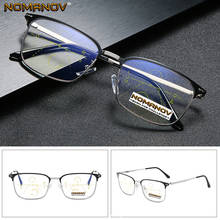 Simple Business Large Blu Light Blocking Lens Men Women Progressive Multifocus Reading Glasses Add 75 100 125 150 175 200 To 400 2024 - купить недорого