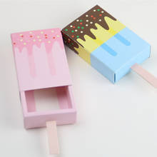 5pcs Ice Cream Shape Wedding Party Favor Box Cartoon Treat Box Ice Cream Gift Box Baby Shower Birthday Party Dragees Baptism Box 2024 - buy cheap