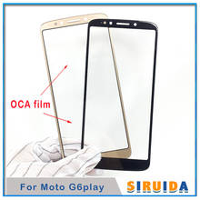 5pcs LCD Touch Screen Front Outer Glass with OCA Glue Film For Motorola Moto G6 Play G6play XT1922 XT1924 Replacement 2024 - buy cheap