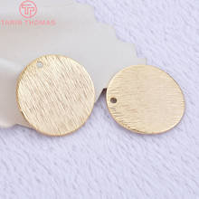 (33649)10PCS 15MM 24K Gold Color Brass Striped Arc Surface Round Disk Charms High Quality Diy Jewelry Findings Accessories 2024 - buy cheap