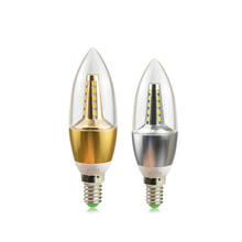 Preço de custo conduziu a lâmpada de vela e14 e27 7w 9 220v spotlight smd2835 branco quente/branco fresco conduziu a lâmpada de cristal chandlier 2024 - compre barato