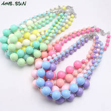 MHS.SUN Springtime baby Kids Chunky bubblegum beaded necklace handmade fashion children necklace choker jewelry for party gift 2024 - buy cheap