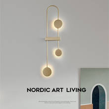 Luminária de parede led estilo nórdico, para quarto, sala de estar, corredor, tv, decoração de parede, iluminação para interiores 2024 - compre barato