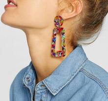 New Tortoiseshell Dangle Earrings Big Long Acetate Acrylic Resin Geometric Drop Earrings For Women Lady Rectangle Ear Jewelry 2024 - buy cheap