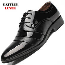 Luxury Brand Men Dress Shoes Homme Flats Business Shoes Male Patent Leather Shoes Classic Oxford Shoes For Men Wedding Footwear 2024 - buy cheap