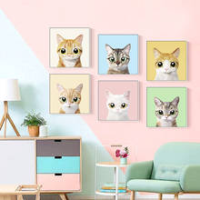 Cute Cat Poster Nordic Style Kids Decoration Modern Art Print Wall Pictures for Living Room Canvas Painting Cuadros Decoration 2024 - buy cheap