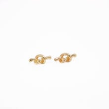 3oPSC Trendy New Small Knot Stud Earring Cute Style Gold White Rose Three Color Optional For Women 2024 - buy cheap