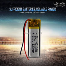 Bateria de íon de lítio 3.7v 130mah 30*10*4mm 401030, para mp3 mp4 mp5 dvd, brinquedo móvel, bluetooth, fone de ouvido, célula recarregável 2024 - compre barato