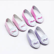 1Pair Mini PU Shoes with Flowers for 16-Inch Salon Dolls and 1/4 BJD Dolls Toys Shoes Accessories  6.5*3 cm 2024 - buy cheap