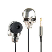 In-ear Headphone For Phone Stereo Bass Headset Skull Heads 3.5mm Port Metal Wired Earphone For Huawei Samsung Xiaomi SmartPhone 2024 - buy cheap