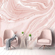 Papel tapiz de fondo de TV con textura de mármol rosa, foto personalizada, murales modernos para sala de estar, dormitorio, pintura de lona impermeable, papel de pared 2024 - compra barato