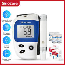 Sinocare-medidor de azúcar en sangre Safe Accu2 50/100, glucómetro para diabéticos GLM, con tiras de prueba y lancetas 2024 - compra barato