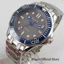 BLIGER Steel 41mm Automatic Men Wristwatch Sapphire Glass MIYOTA Movement Date Function Sapphire Glass Steel Band 2024 - buy cheap