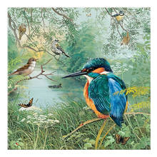 Pintura em resina mosaico de strass 5d faça você mesmo pintura diamante kit de ponto cruz kingfisher decoração para casa diamantes pássaro bordado 2024 - compre barato