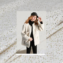 Перламутровый шелк Франция белый золотой шерстяной твид ткани осенний пиджак платье костюмы материалы для одежды швейная ткань метр Бесплатная доставка 2024 - купить недорого