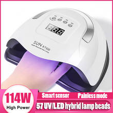 New 114W UV Lamp For Manicure Nail Dryer Pro UV LED Gel Nail Ice Lamp 10/30/60/99s Timing Fast Curing Gel Polish Fast Shipping 2024 - buy cheap