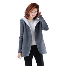 Large size coats female loose age covering meat plus velvet thicken fashion 2020 new autumn winter lamb hair coat women's 2024 - buy cheap