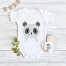 Боди для новорожденных kawaii панда принт боди для мальчиков русская мода детская одежда для маленьких девочек Боди Одежда для новорожденных 2024 - купить недорого
