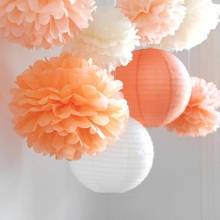 10pcs/lot 4" 10cm Artificial PomPom Tissue Ball Paper Flowers for Wedding Home Room Decoration Birthday Party crafts Supplies 9z 2024 - buy cheap