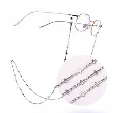 Teamer 78cm Cross Stainless Steel Sunglasses Chain Women Crucifix Reading Glasses Chains Lanyards Hanging Neck Eyewear Cord 2024 - buy cheap