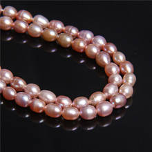 Cuentas de perlas de agua dulce rosas para mujer, abalorios de perlas de patata de arroz Rosa sueltas de alta calidad para fabricación de joyas, pulsera, 4-4,5mm 2024 - compra barato