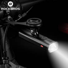 Rockbros-farol para bicicleta, suporte multifuncional, luz led e carregador usb, farol dianteiro de 4000mah 2024 - compre barato