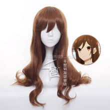 Horkyoko-peluca rizada larga para disfraz de Cosplay, pelo sintético resistente al calor, peluca de cabello cálido estilo Kyouko, color marrón, hei-san a miyamura-kun 2024 - compra barato