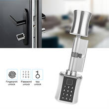 Smart Cylinder Lock Intelligent Biometric Fingerprint Scanner Keyless Electronic Fingerprint Door Lock Password Digital Lock 2024 - buy cheap