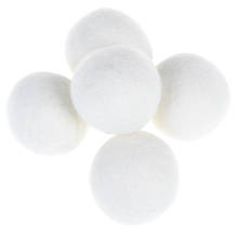 5Pcs Felt ball Water absorption and moisture absorption drying ball White dry fluffy clothing wool ball Wool dry ball 2024 - buy cheap