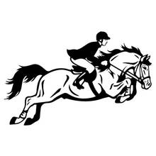 Adesivos decorativos de carro cavaleiro galinhos, adesivos estilosos de cavalo pvc para decoração de carros, preto/branco, 16cm * 10cm 2024 - compre barato