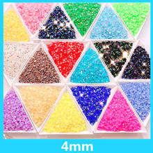 Diamantes de imitación para decoración de uñas, piedras brillantes de 4mm, AB, de Color, para decoración artística de uñas, 2000 Uds. 2024 - compra barato