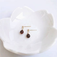 DAIMI Faceted Water Drop Red Garnet Earrings Female Genuine Gemstones 14k Gold Filled Red Gem Earrings Custom 2024 - buy cheap