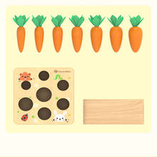 Игрушка Монтессори для малышей, развивающая игрушка Монтессори в форме моркови, деревянные игрушки 2024 - купить недорого