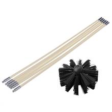 Nylon Brush With 6pcs Long Handle Flexible Pipe Rods For Chimney Kettle House Cleaner Cleaning Tool Kit 2024 - buy cheap