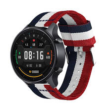 Correa deportiva de nailon para reloj inteligente Xiaomi Mi, repuesto de pulsera de 22mm, Color negro 2024 - compra barato