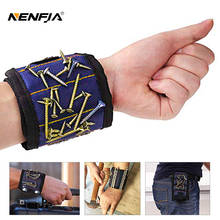 NENFIX-pulsera magnética de poliéster, bolsa portátil de imanes fuertes, bolsa de herramientas de electricista, tornillos, soporte de taladro, cinturón de herramientas de reparación, 6 uds. 2024 - compra barato