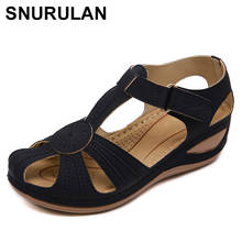 SNURULAN 2019 summer women's sandals women's shoes women's summer comfortable wedge sandals women's soft flat sandals 2024 - buy cheap